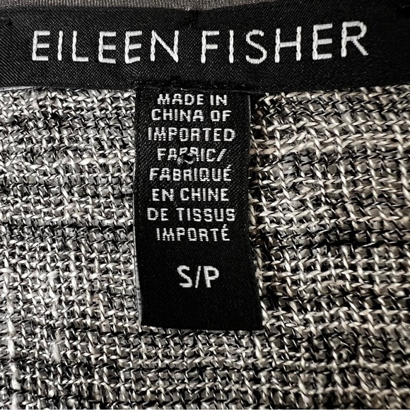 EILEEN FISHER Organic Linen Silk Kimono Open Front Cardigan Jacket Size Small - Picture 15 of 16